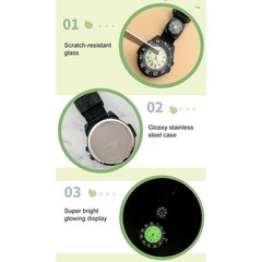 Wristwatch with for Men, Sports Watch with Carabiner, Waterproof, Glows in D…