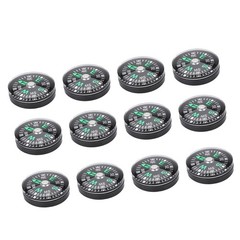 20mm 12pcs Mini Pocket Oil Filled Compass for Hiking Camping Outdoor Activities