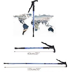 Walking Sticks Lightweight Trekking Poles T Anti-Slip Handle Design Adjustable
