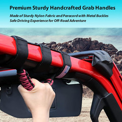 4 Pack Grab Handles Roll Bar Paracord Handgrip Handles with America Flag Pattern