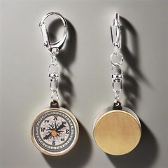 Keychain Compass, Pack of 2 Vintage Style Zinc Alloy Pocket Compass Navigatio…