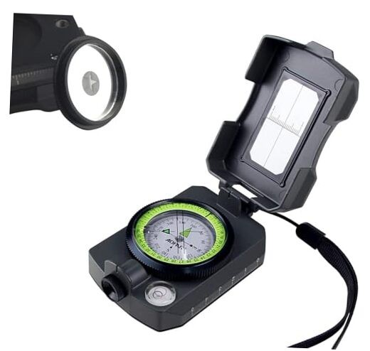 Lensatic Sighting Military Compass AF-4090, Aluminum Alloy Material is