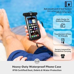 5/10/25/30/40/Waterproof Dry Bag- Roll-Top 55L 55l Black (With Phone Case)