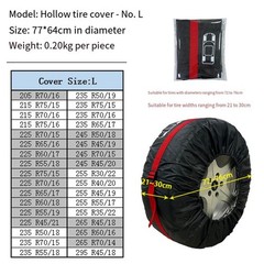 Protective Cover for Spare Tires with Adjustable Buckle and Storage Pouch