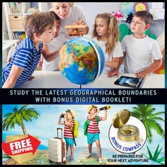 GET LIFE BASICS 13″ Light Up Globe Constellations Compass