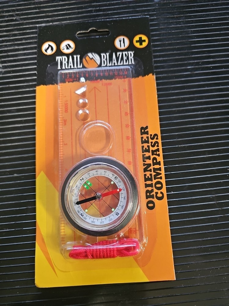 Trail Blazer Orienteer Compass – 5.25″ Liquid Filled With Luminous Markings