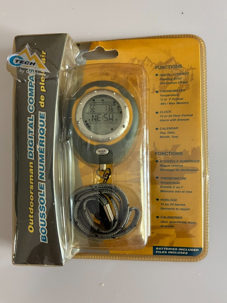 2003 Outdoorsman by Coghlan’s Digital Compass Clock Alarm Calender Thermometer