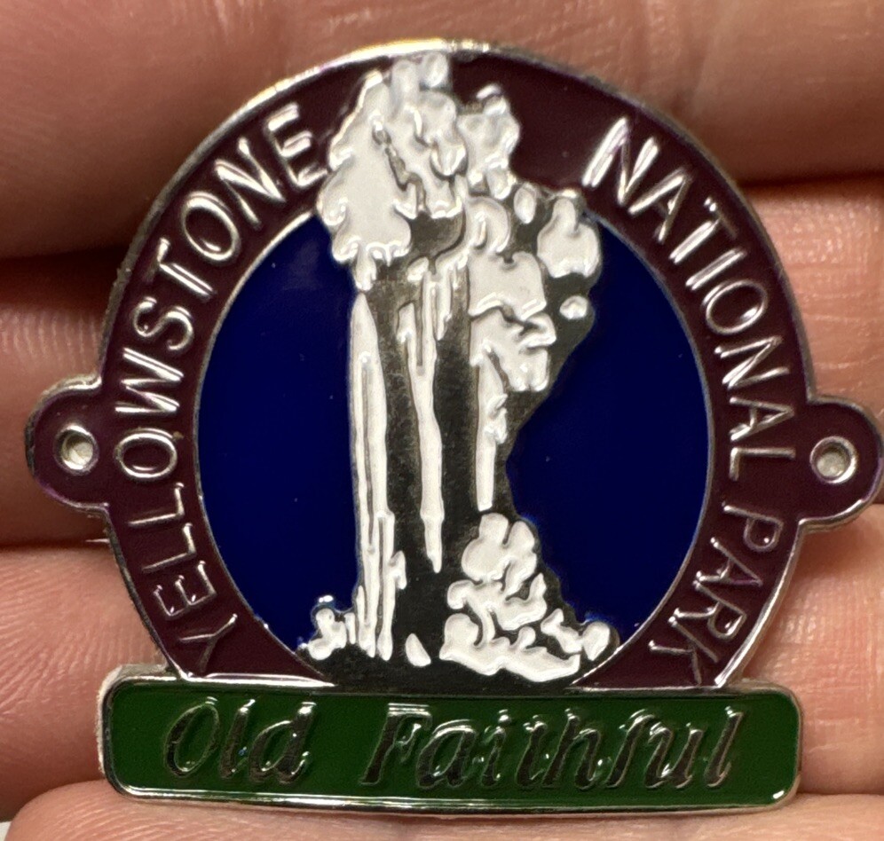 Yellowstone National Park Hiking Staff Stick Medallion NEW Old Faithful Montana