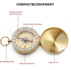 Qi Mei Camping Survival Compass Metal Pocket Compass Kids Compass for Hiking …