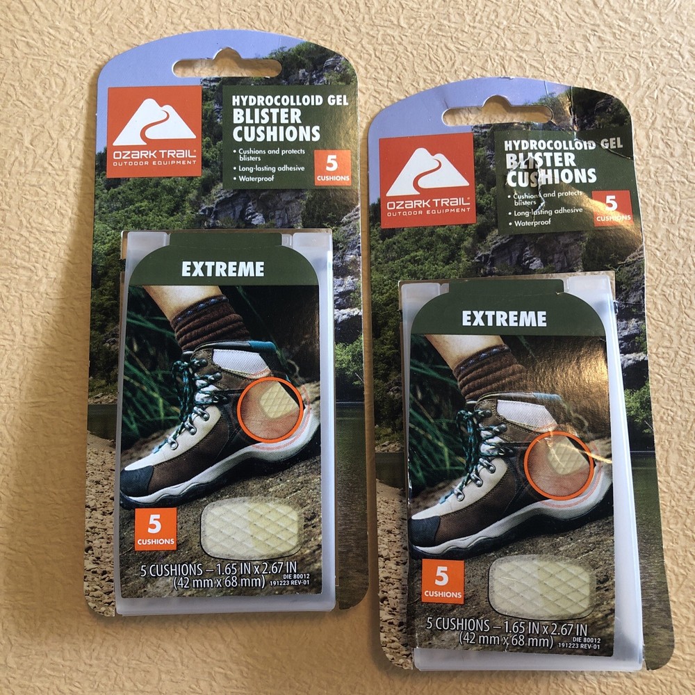 Hydrocolloid Gel Blister Cushions 2 packages of 5 Ozark Trail Hiking