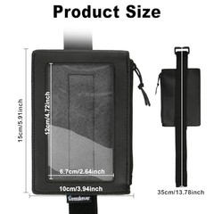 Registration & Insurance Card Document Holder for Visor, Carrying Case Black