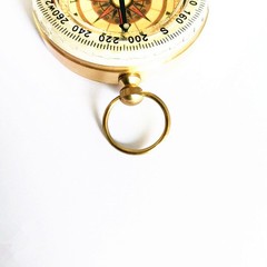 Luminous Brass+ABS Watch Style Military Army Compass Outdoor Camping Keychain