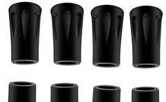 8Pcs Trekking Pole Tips Replacement Protectors, Rubber Feet for Hiking Pole Tips
