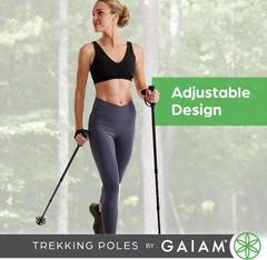 Trekking Poles (Pair, Black), Lightweight 7075 Aluminum Hiking Support Walking S