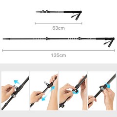 Durable Collapsible Trekking Poles: Aluminum Alloy with Quick-Lock Design