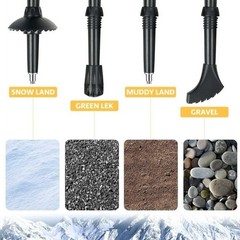 Premium HIKING POLES TREKKING collapsible adjustable ultralight open box 3 tips