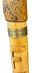 Artisan Hand Carved Huber Original Wood Trekking Walking Hiking Stick FAST TRACK