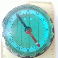Portable Compass Scale Ruler For Camping 3.25-Inch