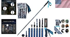 Lightweight Adjustable Trekking Pole with Accessories & Excellent Foam Grip