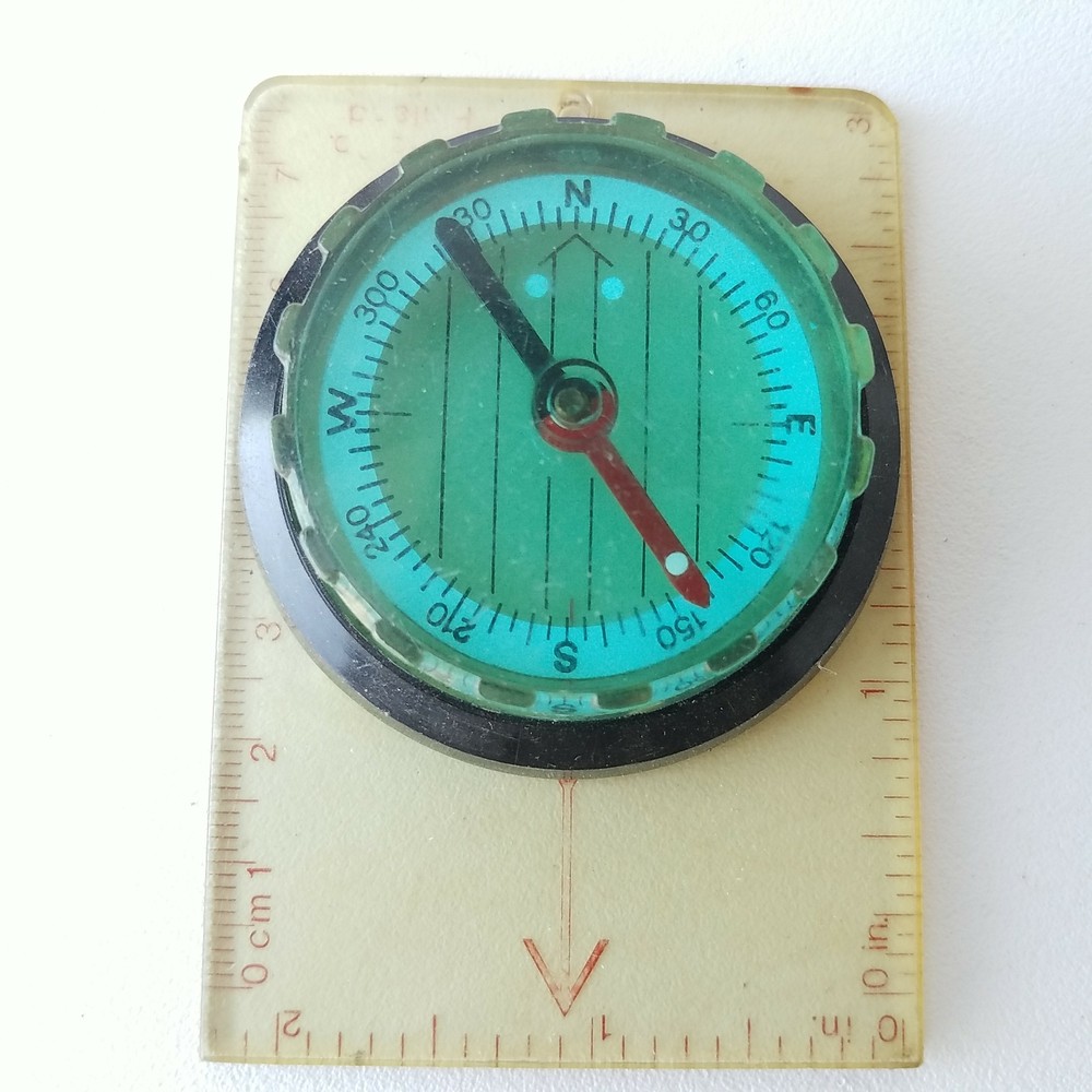 Portable Compass Scale Ruler For Camping 3.25-Inch