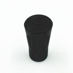 Black Hiking Pole Tip Protectors 10pcs Rubber Anti Slip Waterproof Lightweight