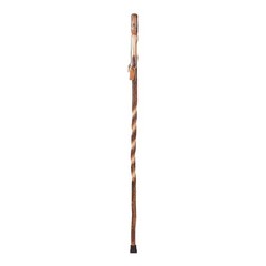 Brazos Twisted Hickory Wood Walking Stick 58 Inch Height