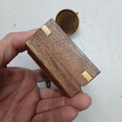 God’s Way Brass Compass, Psalm 32:8 Brass Compass W. Wooden Brass Inlay Box