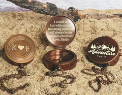 Personalized, Wedding on Accessory, Gift for Husband, Working Nautical Compass