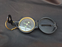 Japan Engineer Directional Compass Lensatic Black Scouting Hiking Vintage