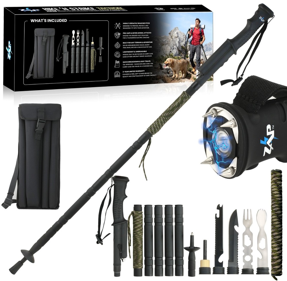 Tactical Walking/Trekking Pole 18n1 multitool Survival Hiking Stick_ STUN & MORE