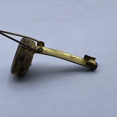 Vintage Brass Pin-On Compass PIC Japan Military Hiking Hunting
