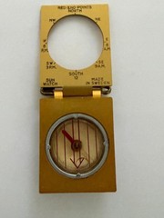 Vintage Silva Huntsman Compass with Original Plastic Case and Instructions