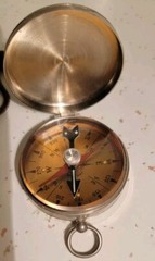 VINTAGE LIQUID FILLED GERMANY (?) COMPASS WITH CARRY BAG