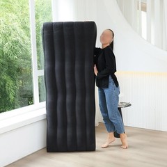 Amphibious Inflatable Lounge Chair Plush Outdoor Single Sofa 175x74x29cm