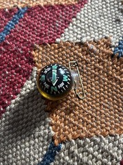 Vintage Compass Pin Taiwan Hiking Fishing Camping Bush Navigation Boat Clip On