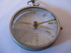 Vintage Clear Glass Handheld Hiking Camping Mapping Compass Made in Japan