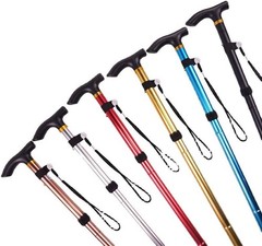 Aluminum Alloy Walking Sticks & Foldable Anti-Slip Hiking Stick – Length Adju…