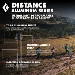 Distance Z Trekking Poles Pair Ultralight Foldable Z-Pole Design Trail Running