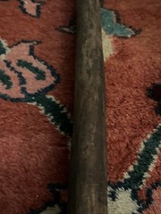 Hand Carved Natural Wood Hiking Walking Stick Cane Great Handle 35 1/2”(or Less)