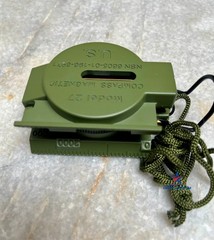 US Military Phosphorescent Lensatic Compass, Olive Drab Waterproof with Pouch