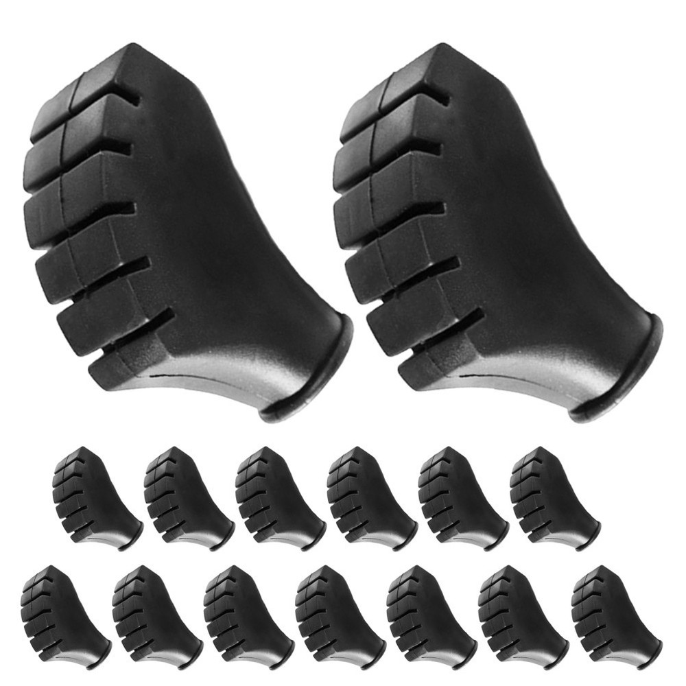 15Pcs Durable Hiking Pole Rubber Tips Nonslip Walking Stick End Caps