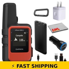 Garmin inReach Mini 2 Satellite Communicator Bundle – Flame Red