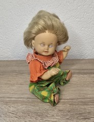 Toy doll, vinyl doll, Schildkröt Doll, 17 cm, collector’s original vintage