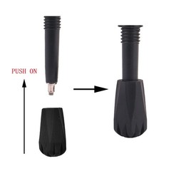 Diooid Hiking Pole Tips Extra Thick and Wear Resisting Average code, Black
