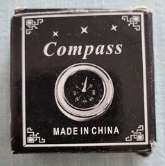 Vintage Precision Small Hand Compass Made In China In Original Box
