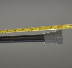 VINTAGE BRASS EAGLE HEAD WALKING CANE HANDLE WITH WOODEN STICK 36” TALL