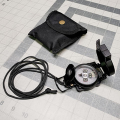 Scout Lensatic Compass – Lensatic Military Style Sighting Compass with Case and