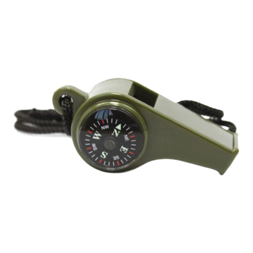 Outdoor Safety Whistle with Built-in For compass and Thermometer for Hiking