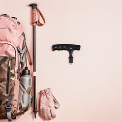 Trekking Pole Grip Curved Handle Cane Replacement Easy Install Handles