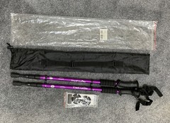 The Fit Life AntiShock Trekking Poles Aluminum Adjustable 26-53” Purple Black 5p